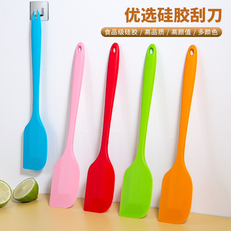 Wholesale All-In-One Silicone Scraper High Temperature Resistant Food Grade Household Silicone Scraper Cake Cream Spatula Baking Spatula
