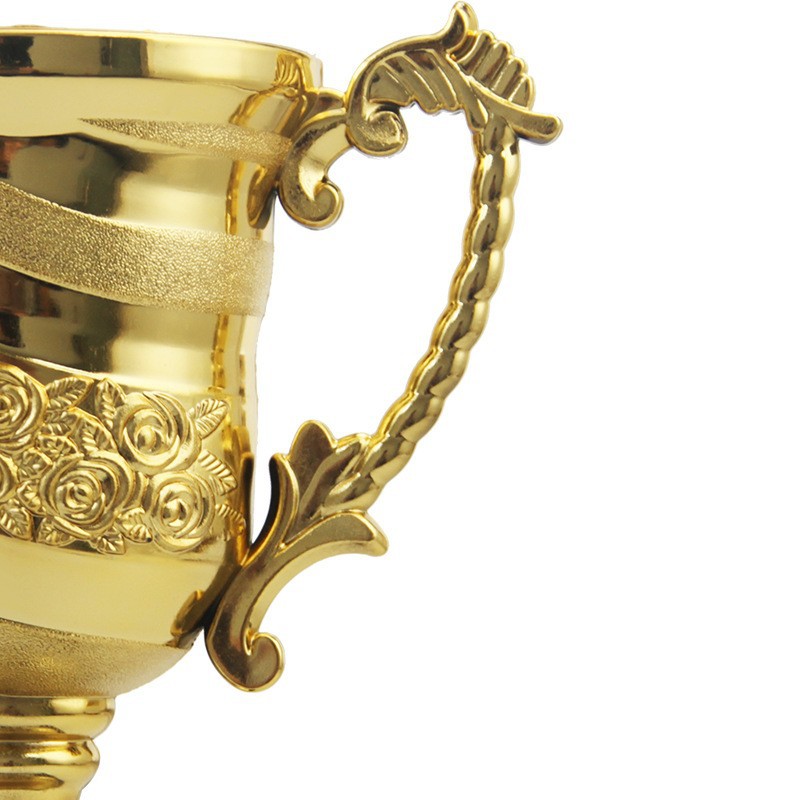 2024 nuevo trofeo infantil de plástico mini trofeo apretón de manos sin tapa rosa taza de plástico galvanizado en stock