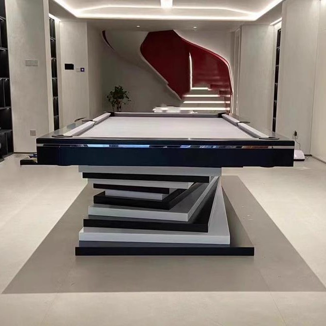 Mesa de billar mesa de billar para adultos estándar para el hogar americano nueve bolas negras ocho elegantes nueve bolas entretenimiento comercial villa de lujo