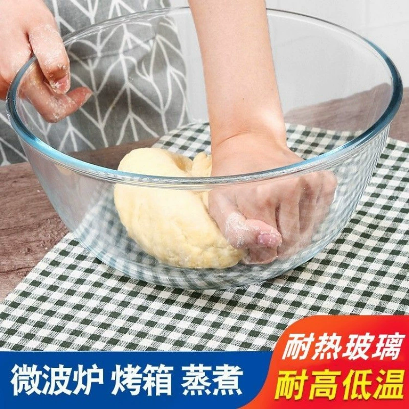 Big glass soup bowl for home use, increased thickness