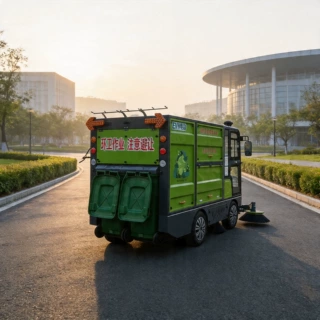 电动扫地车生产厂家 物业小区公园道路吸尘清扫多功能挂桶扫地车