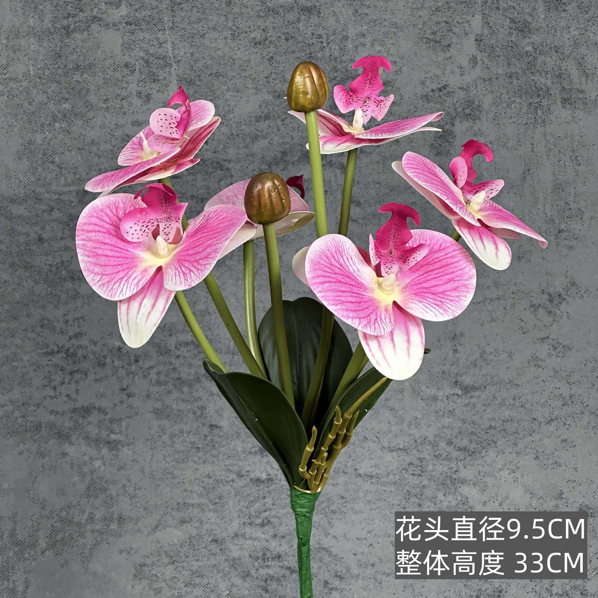 Simulación de impresión 3D orquídea mariposa en maceta decoración de la sala de estar accesorios adornos de flores falsas transfronterizas al por mayor
