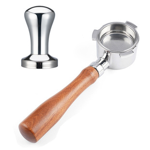 Wholesale Delong coffee powder press stainless steel solid portable press powder hammer with wooden handle Delong handle