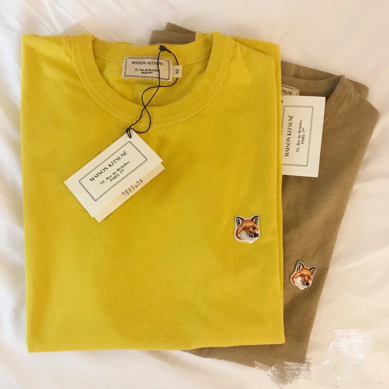 Super Nice Yellow Maison Kit*Une Little Fox T-Shirt That Makes You Shine All over Your Body. Recommended Without Stepping on Any Landmines