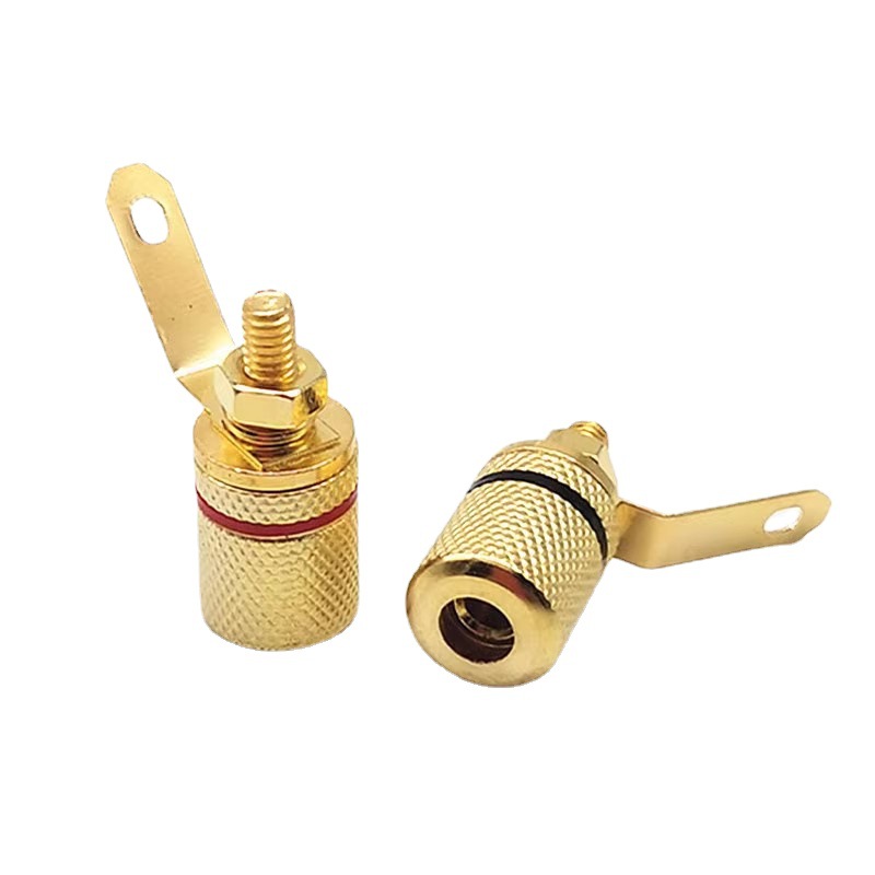 厂家直供镀金接线柱喇叭接线柱 音响接线柱香蕉头插座百威座