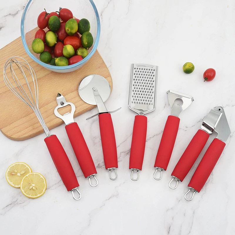 Customized stainless steel kitchen miscellaneous net red kitchen artifact pizza wheel cheese scaling small tool set