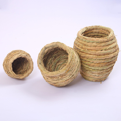 Wicker Bird Cage Pet Parrot Wicker Dove House Wicker Wicker Pet Bed Outdoor Outdoor Bird Nest Parrot Cotton Nest