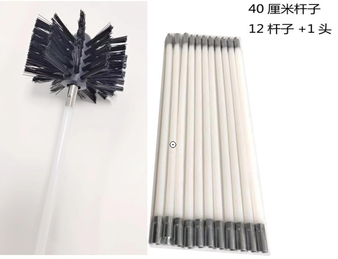 Taza de humo cepillo secador de tubo cepillo cocina ventilador caldera pared interior alargado curvado cepillo de limpieza transfronterizo al por mayor