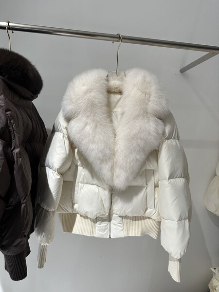 Winter fashionable velvet down jacket