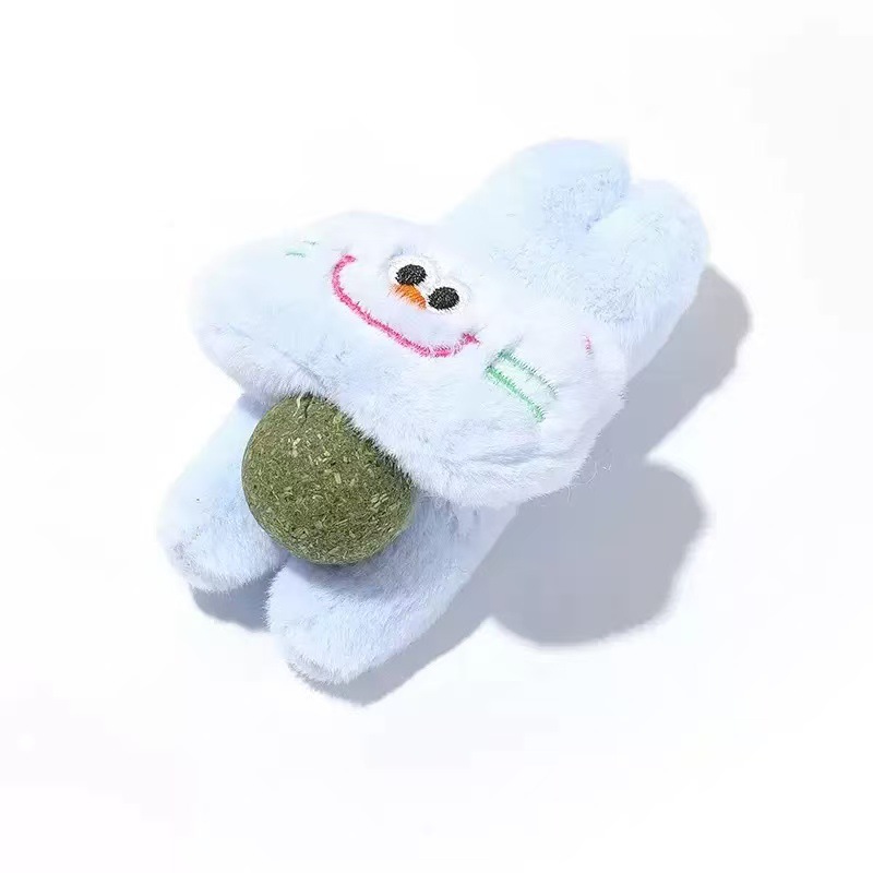 공을 안고 있는 고양이 [파랑]