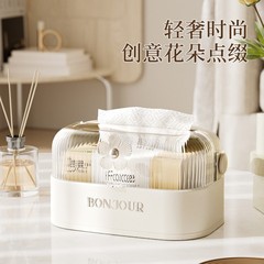 ティッシュボックス、家庭用ハイエンドライト高級ティッシュボックス、高価値クリエイティブクリームスタイルコーヒーテーブル収納ボックス、ナプキンボックス