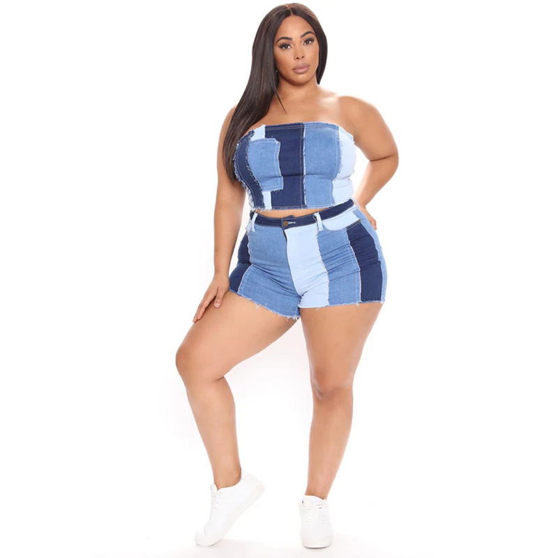 Jeans de estilo europeo y americano con patchwork para mujer, nueva moda 2025, venta caliente transfronteriza, cintura alta, elásticos, adelgazantes, ajuste holgado