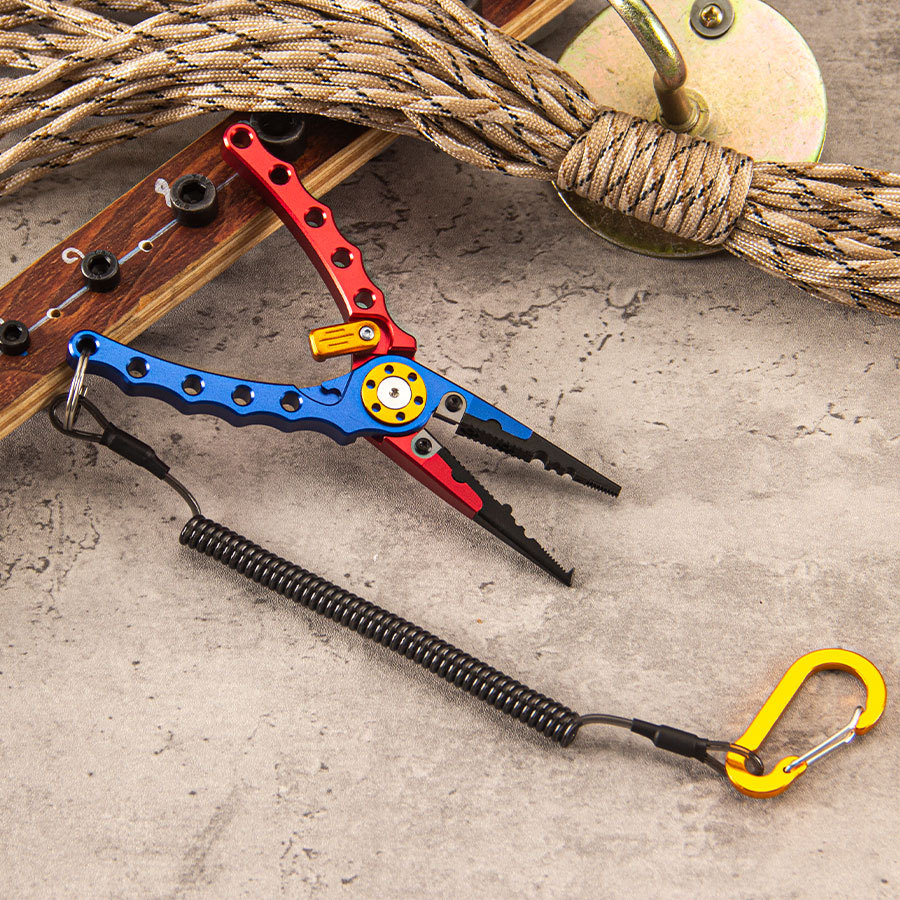 Cross-Border Hot-Selling Aluminum Alloy Fishing Pliers, Mini Multi-Functional Hook Removal Pliers, Hook Tying Pliers, Fishing Pliers, Fish Control and Hook Removal Tool