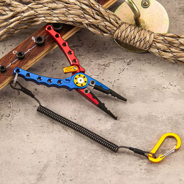 Cross-Border Hot-Selling Aluminum Alloy Fishing Pliers, Mini Multi-Functional Hook Removal Pliers, Hook Tying Pliers, Fishing Pliers, Fish Control and Hook Removal Tool