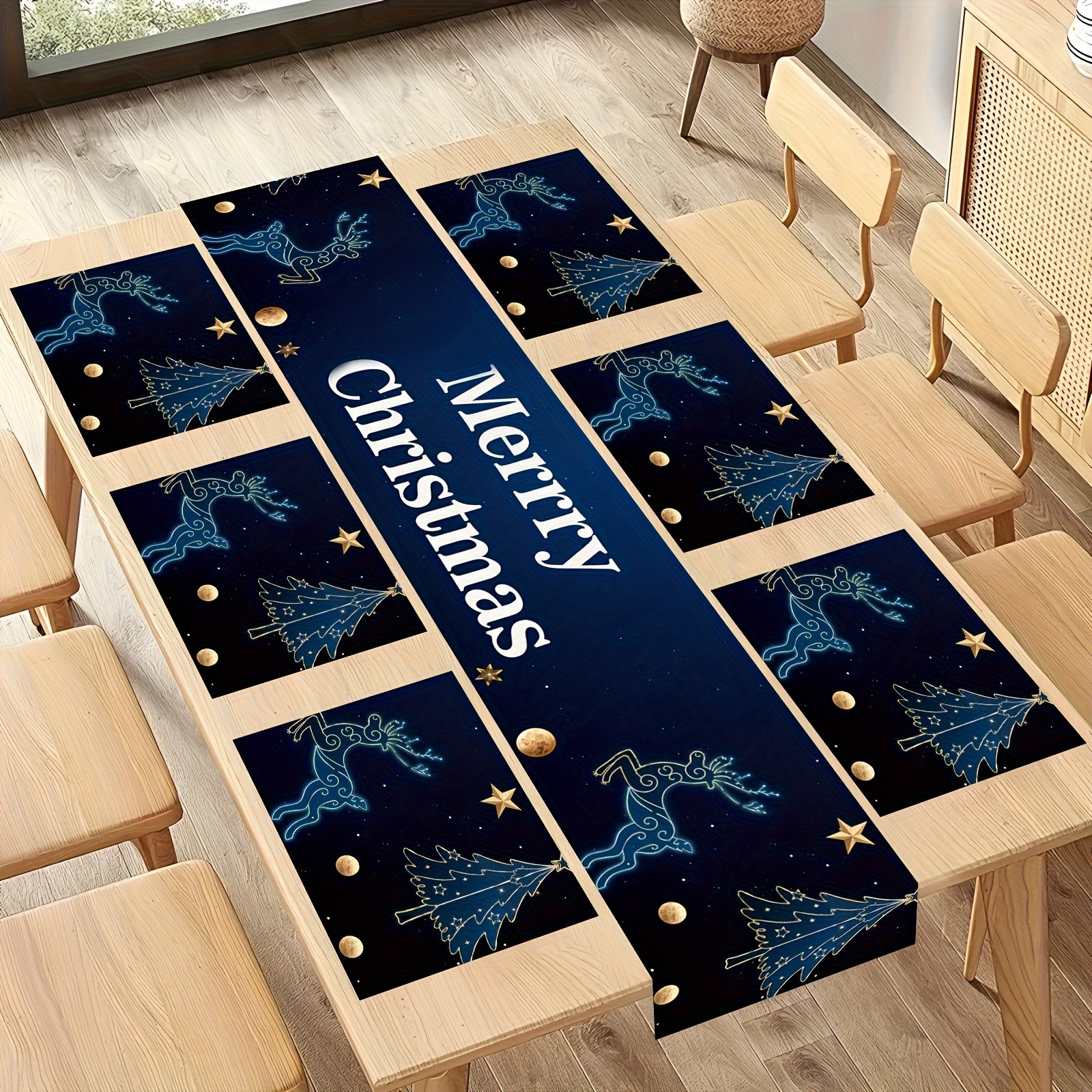 Nuevo conjunto de toallas de mesa transfronterizas de Navidad decoración de mesa Bandera de mesa Bandera de mesa Amazon 2026