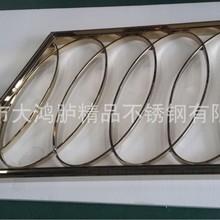 焊接加工定制别墅豪华轻奢新中式304不锈钢镜面玫瑰金楼梯扶手