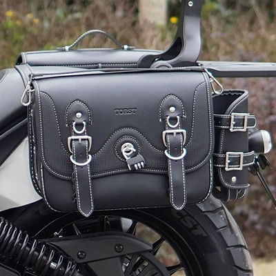 Motorcycle bumper bumper motorcycle carbon steel matte - black-25-style-toast-leather-side-bag-no-2522-1-pair-of-safety-brackets
