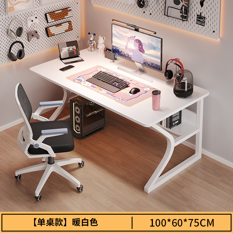 Escritorio para computadora para uso doméstico, escritorio moderno minimalista, escritorio para escribir y estudiar en el dormitorio de estudiantes, mesa de juegos minimalista de moda. image 9