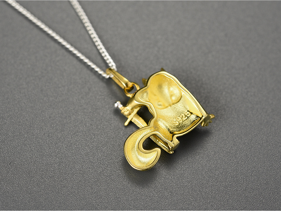 0.03µm-0.05µm Gold Plating Thickness Electroplated Gold Plating Process Pendant Jewelry Making Type Wholesale Basic Classic Style Squirrel Sterling Silver Plating Pendants