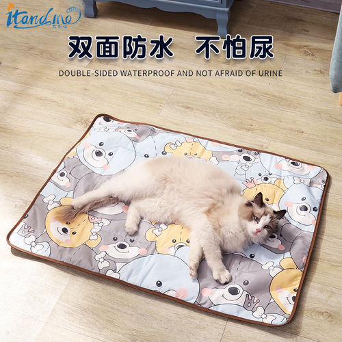 Pet mat all-season universal quilt with plush warm waterproof and fixed dog bed cat mat pet pad dog mat