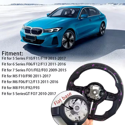 Purple Forged Carbon Fiber Steering Steering wheel - 5-series