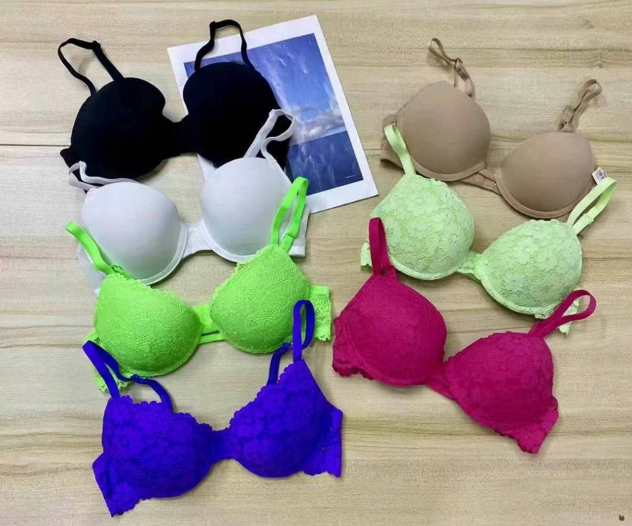 Las chicas tienen un stock de bra de arco de encaje mezcla de bra misceláneo nuevo bra mezclado image 4