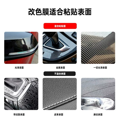 Suitable for PET car film, electric vehicle and motorcycle color change film, matte samurai black, piano black, body color-changing (Auto Color Change Film) - buy-several-pieces-and-youll-get-one-whole-piece-of-the-specified-length-default-item