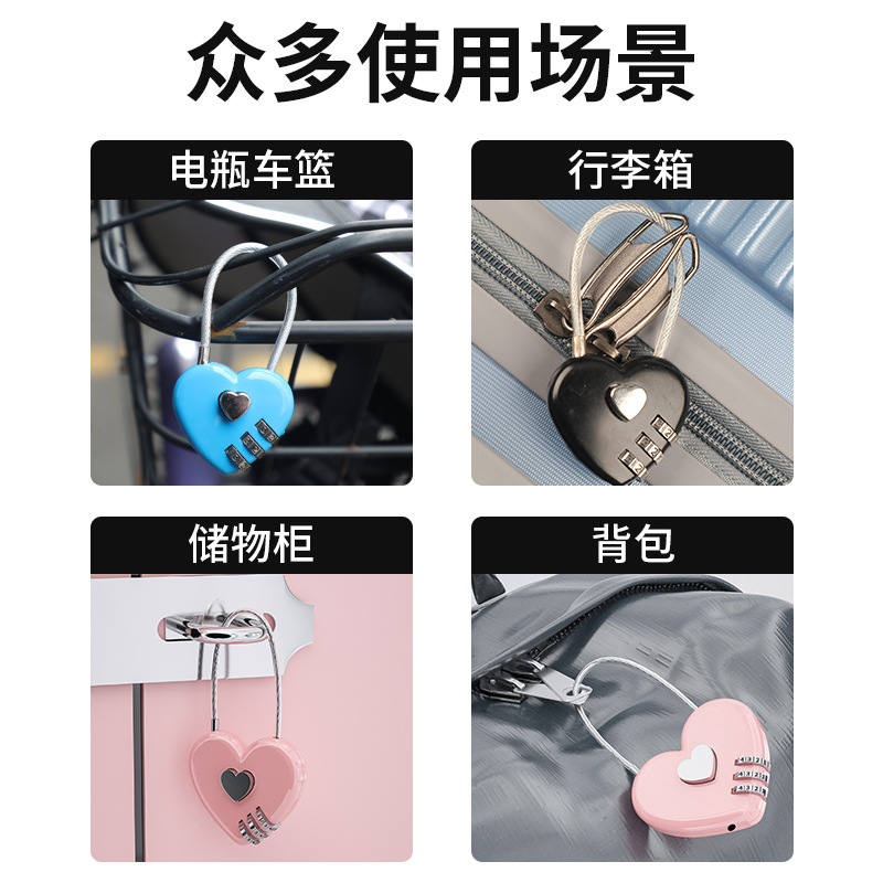 Cute cartoon combination lock padlock lock small lock cabinet lock student dormitory suitcase mini universal type