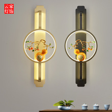 新中式全铜壁灯中国风艺术感别墅客厅卧室室内背景墙装饰灯具批发