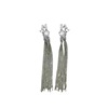 Long ear clips with tassels, fashionable universal earrings, light luxury style