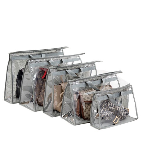 Household bag storage bag wardrobe moisture-proof transparent leather bag dust bag sealed bag protection bag storage hanging bag