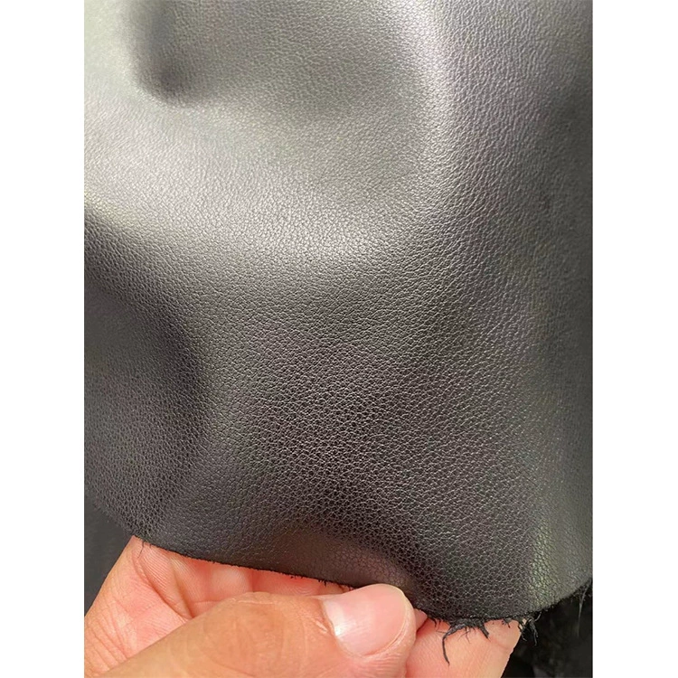 Черная Кожаная кожа наппа из телячьей кожи с мелким зерном личи первого слоя воловьей кожи на складе, оптовая продажа с фабрики