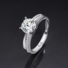 Elite wedding ring for beloved, classic jewelry, one carat, wholesale