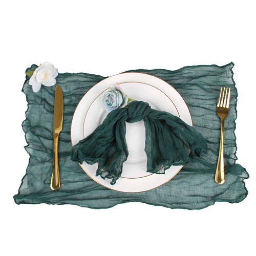 New Wedding Party Tablecloth Decor Square Simple Modern Home Use Pleated Bali Fabric Solid Color Tablecloth