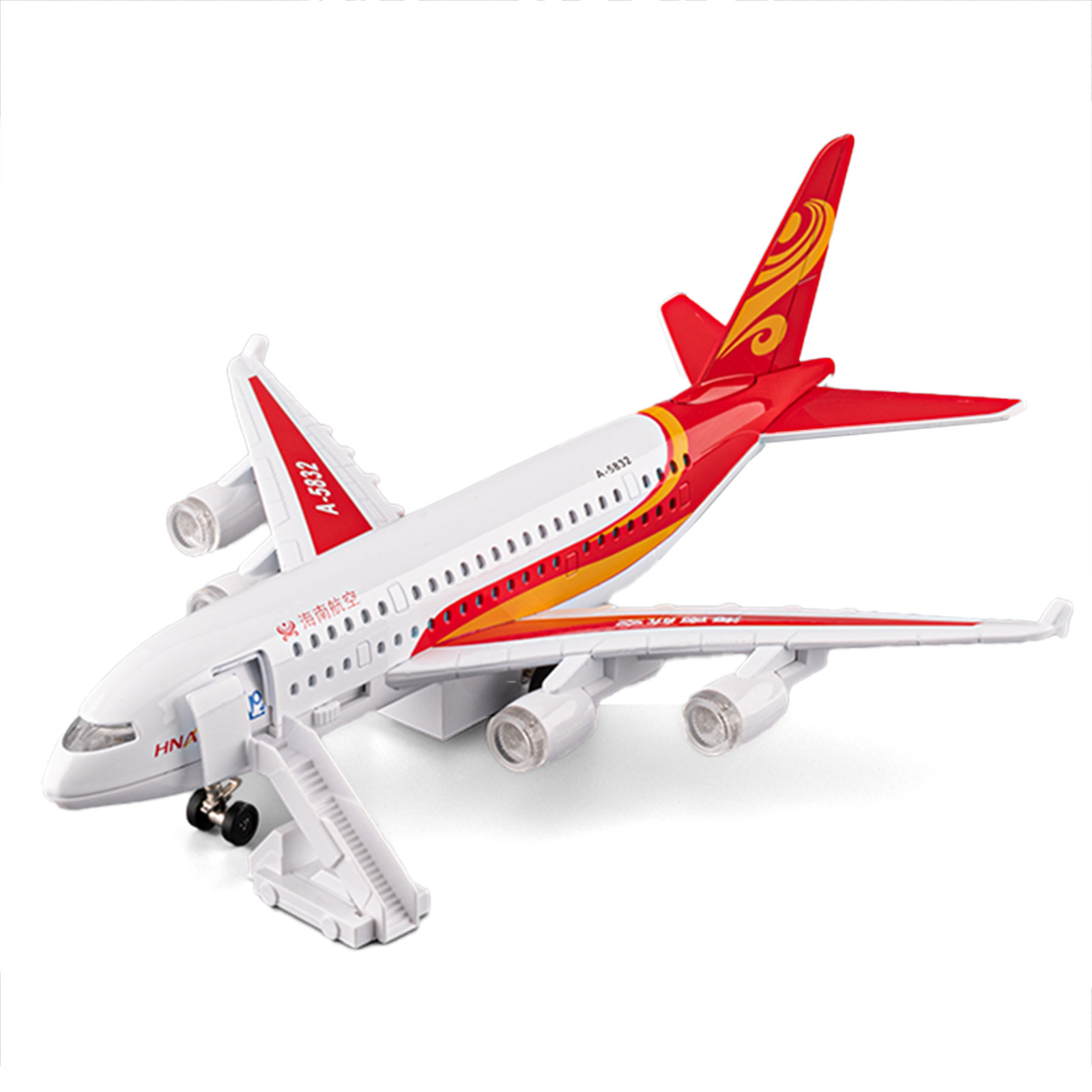 Gran avión de aviación civil modelo de avión de aleación sonido-luz-retorno juguete niño simulación aviación colección conmemorativa decoración