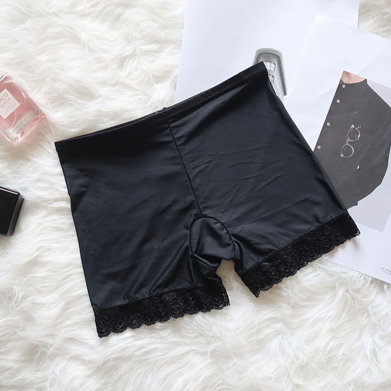 冰丝蕾丝边三分安全裤