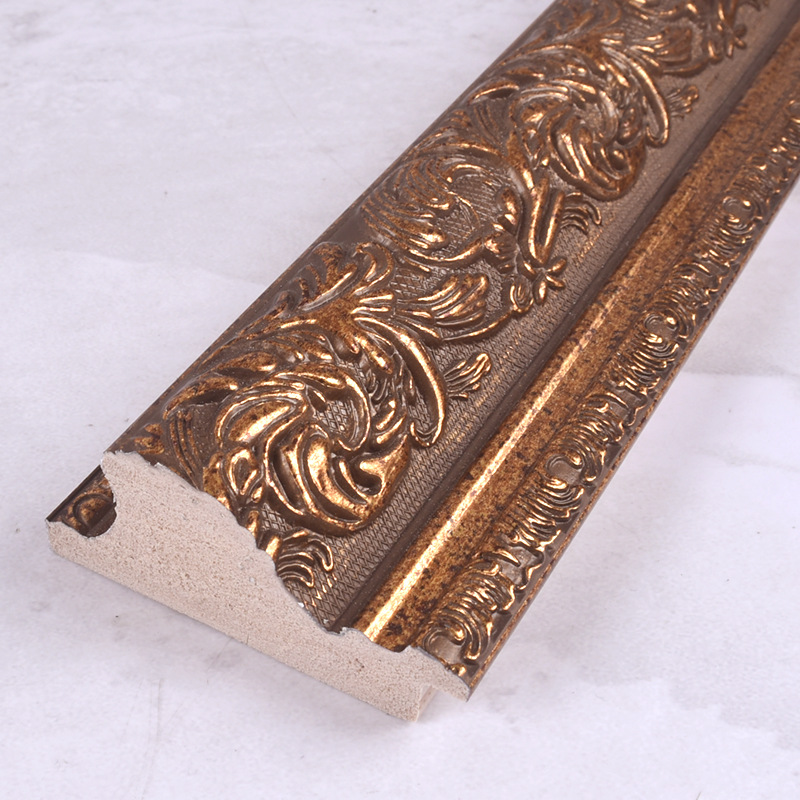 Marco de marco retro, marco de espejo de estilo europeo, marco de pintura al óleo, marco de borde decorativo de ancho PS, línea de marco de imagen, fabricante de líneas de marco