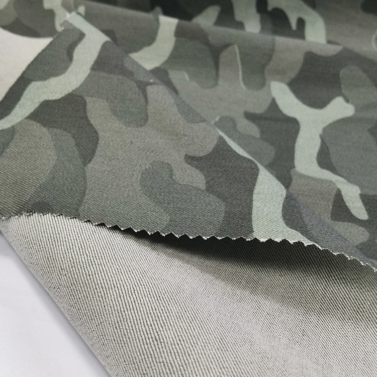 Fabricante Shaoxing al por mayor camuflaje tejido de algodón orgánico impresión digital uniforme tela