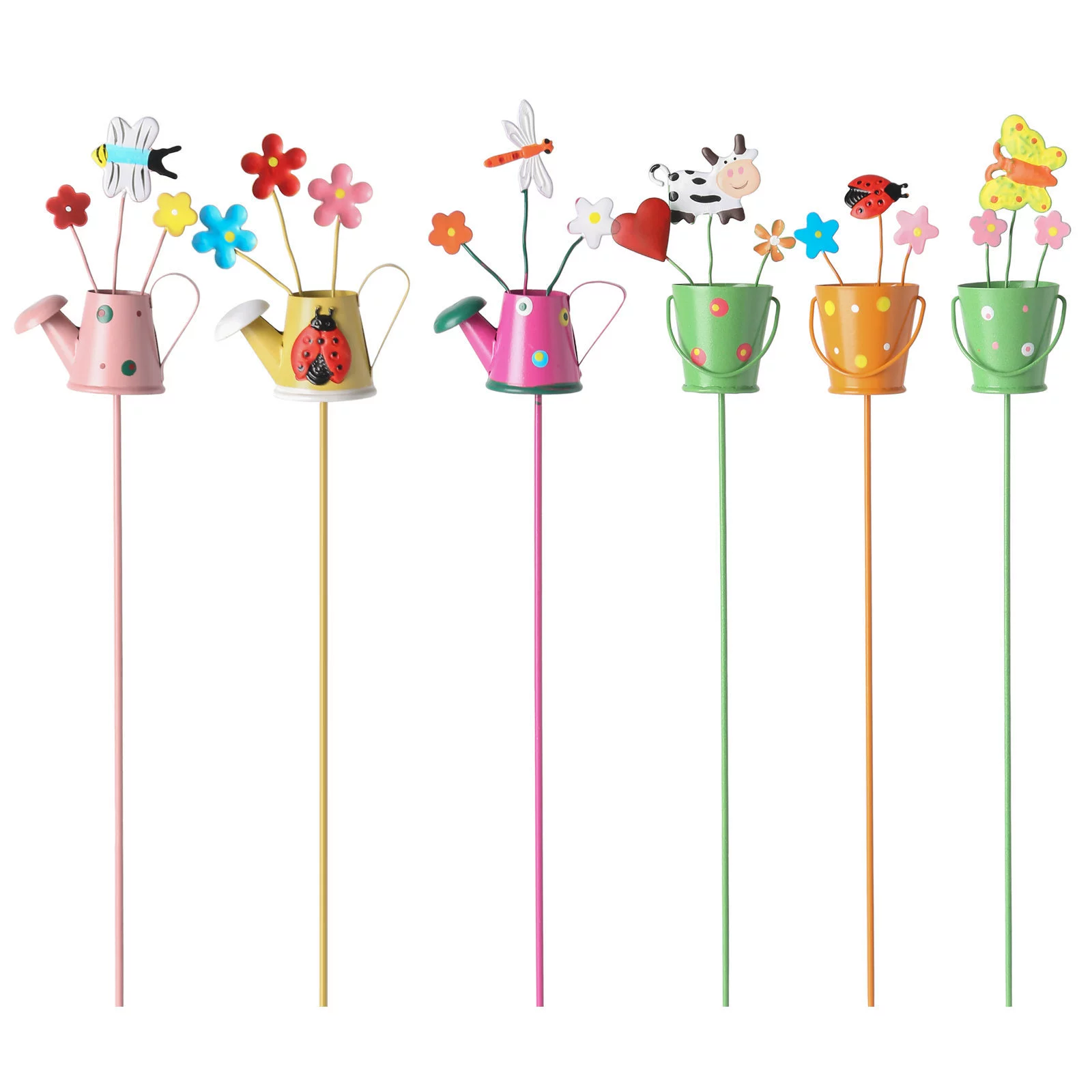 Трансграничное моделирование газон кованый сад цветочный горшок божья коровка аксессуары для цветочной композиции открытый двор декоративные животные цветочные столбы