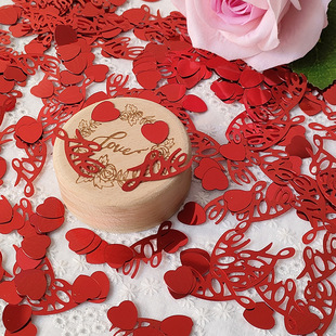 Cross-Border Valentine's Day Confetti Heart Cut Out Sequins Confession Proposal Wedding Decoration Wedding Anniversary Confetti