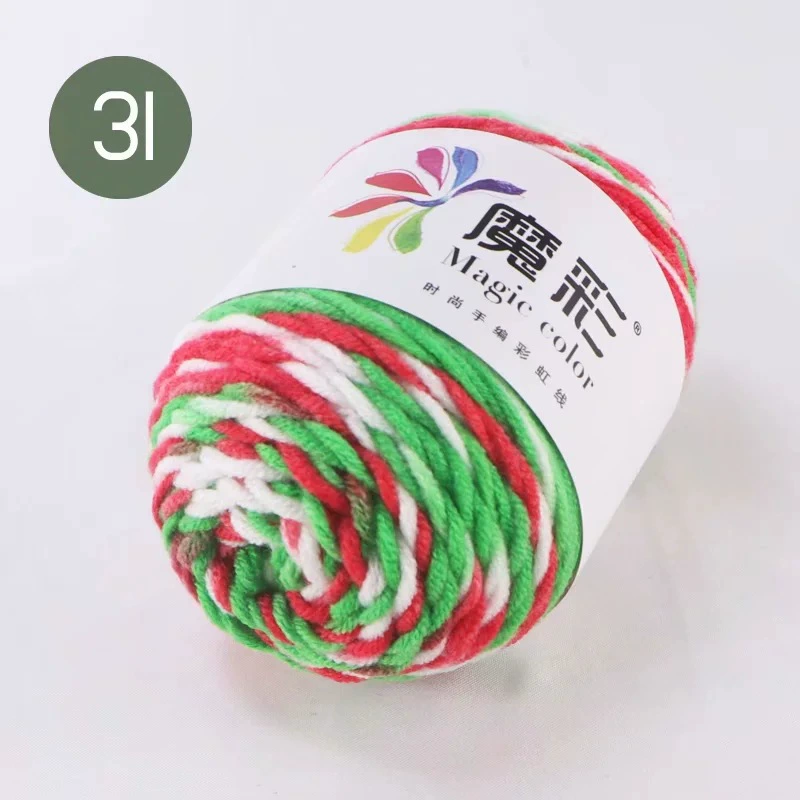Handmade rainbow yarn ball, multicolor gradient, wholesale options