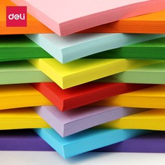 Deli color copy paper thickened 80g single pack 100 sheets a4 red pink color printing paper student paper cutting