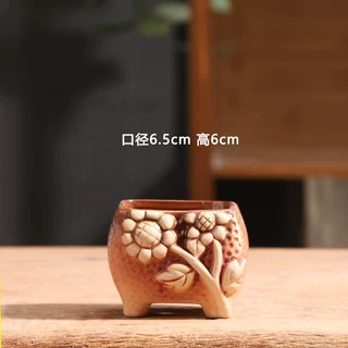 渐变拇指多肉花盆陶瓷特价家用阳台陶土粗陶小号专用陶盆清仓批发