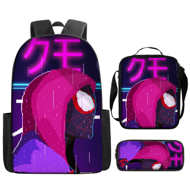 Cross-border nuevo Marvel Spider-Man mochila de estudiantes de primaria y secundaria mochila de dibujos animados de gran capacidad mochila de almuerzo