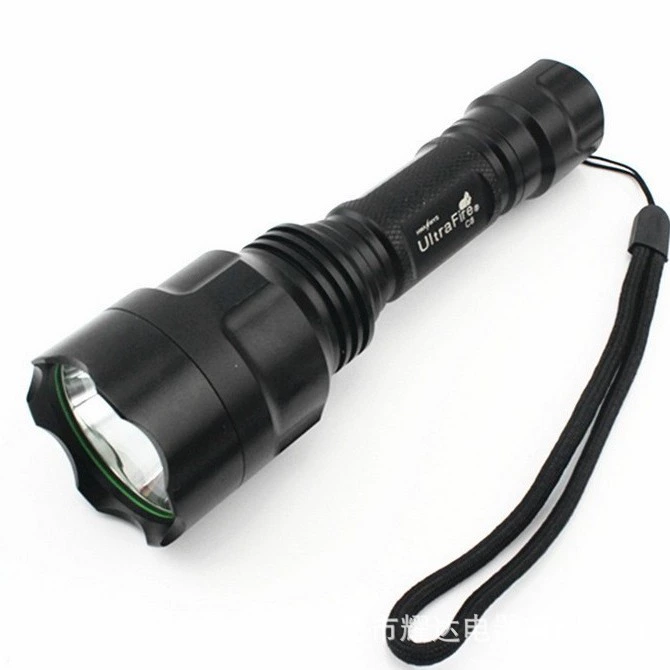 Светодиодный фонарик из алюминиевого сплава, сильный свет, фонарик дальнего действия, прожектор, перезаряжаемый фонарик C8, перезаряжаемый фонарик