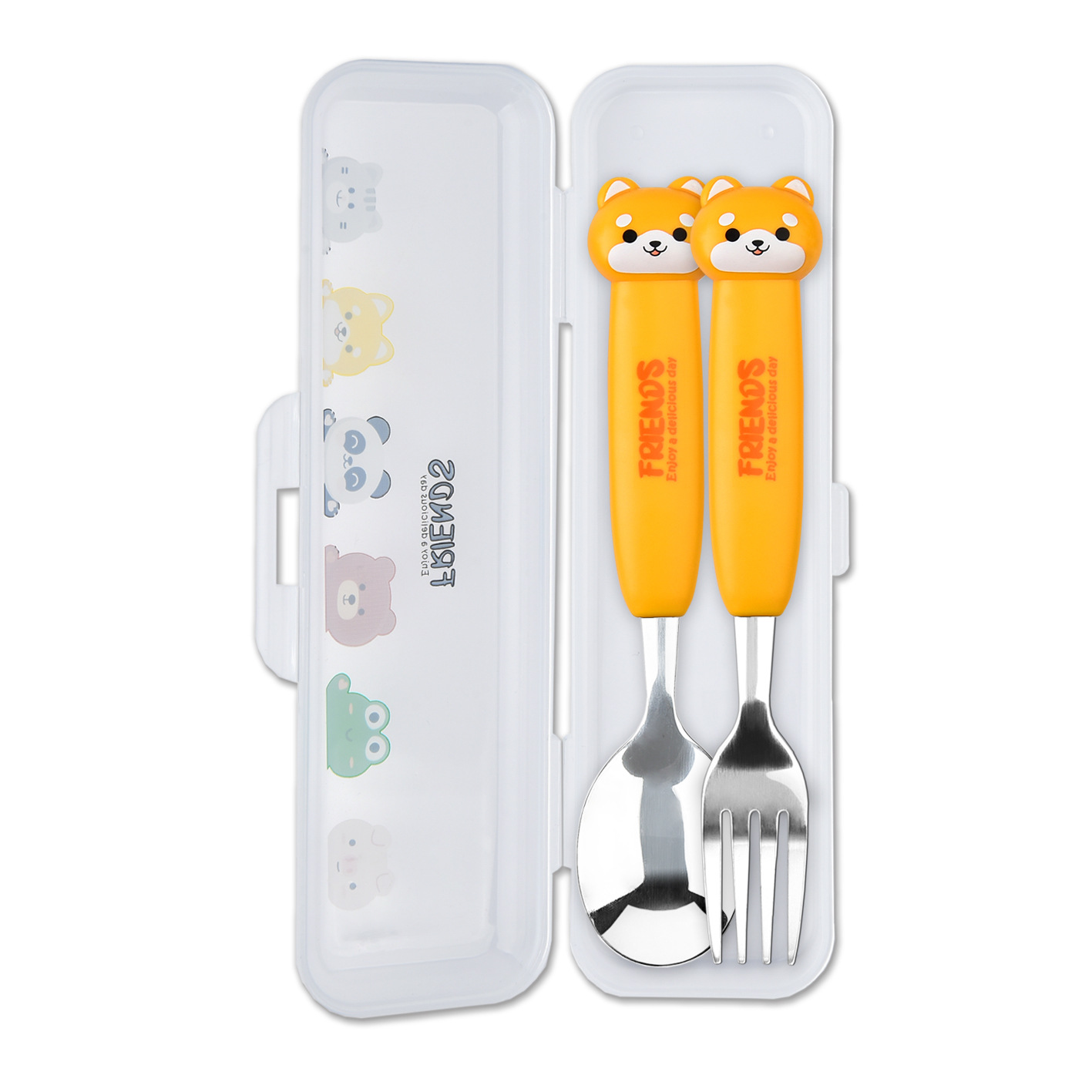Inswind acero inoxidable DCS - 2068 - cs cubiertos infantiles ecológicos súper lindos cucharas de dibujos animados set ecológico de viaje