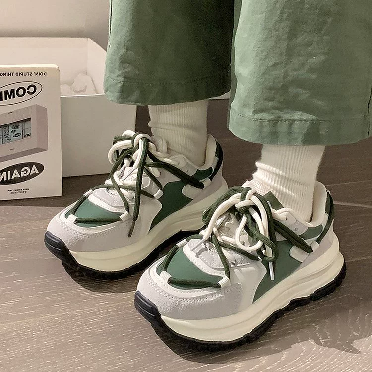 Осенние женские туфли Форрест Гамп, новая весенняя универсальная повседневная обувь, оригинальные женские туфли для папы, кроссовки на толстой подошве с трибутомой