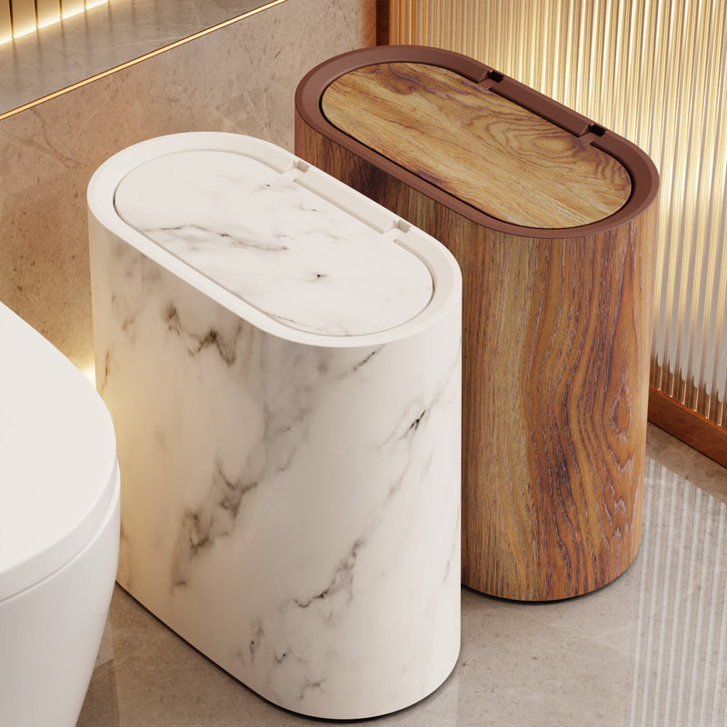 Narrow Gap Trash Can for Kitchen and Living Room, Large Capacity, Press-Type Lid, Suitable for Toilet, Homestay, Hotel, Wholesale Narrow Gap Trash Can for Kitchen and Living Room, Large Capacity, Press-Type Lid, Suitable for Toilet, Homestay, Hotel, Wholesale