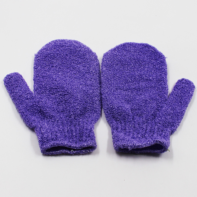Guantes de toallas de limpieza de cinco dedos para adultos, toallas de baño, artefactos de baño de espalda, toallas de baño de espalda, guantes de espesación de barro frotados