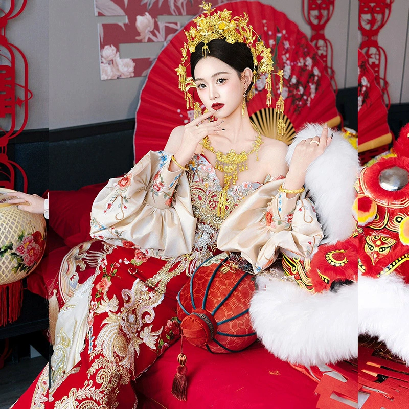 Heavy Industries хвостовое платье 2025 новый свадебный китайский свадебный костюм